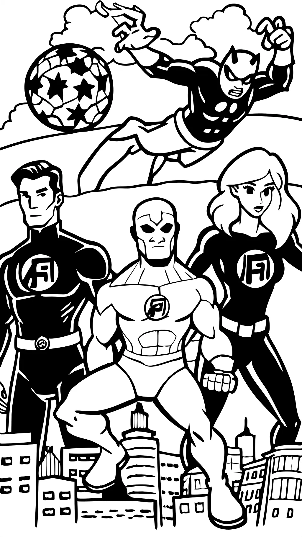 Fantastic Four Pages para colorear